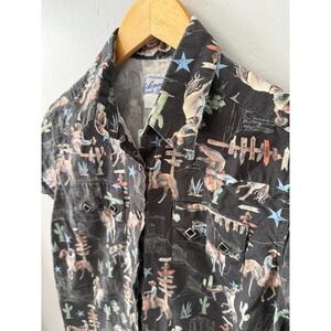 Tru West Ranch Wear Rodeo Cowboy Short Sleeve Button Up Shirt Womens XL USA Made